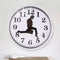 Silly Wall Clocks Non-Ticking Wall Clocks Easy to Install Watch (White)