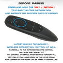 G10BTS Wireless Bluetooth 5.0 Air Mouse 6-Axis Gyroscope 17 Keys Smart Remote