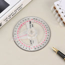 All Circular 10cm 360 Degree Pointer Protractor Ruler Angle Finder Random Newly