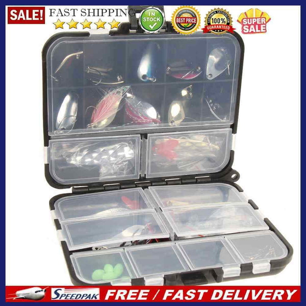 37pcs Metal Spoon Fishing Lure Kits Spinning with Box Tackle