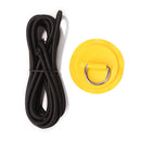 Stainless Steel D Ring Patch 2.5m Rope Kit for Paddle Board (Yellow) Newly