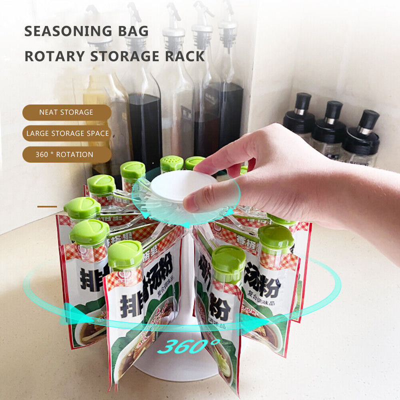 Spinning Seasoning Spice Storage Rack Household Kitchen Cook Rotating Holders