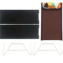 Foldable Mini Camp Table Portable Picnic Computer Desk w/ Carry Bag (Black)