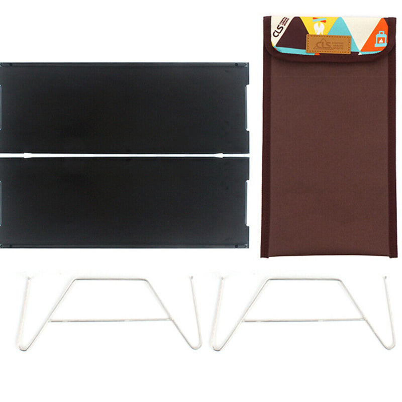 Foldable Mini Camp Table Portable Picnic Computer Desk w/ Carry Bag (Black)