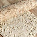 Valentine Day Letters Embossing Rolling Pin for DIY Baking Cookies (Rose)