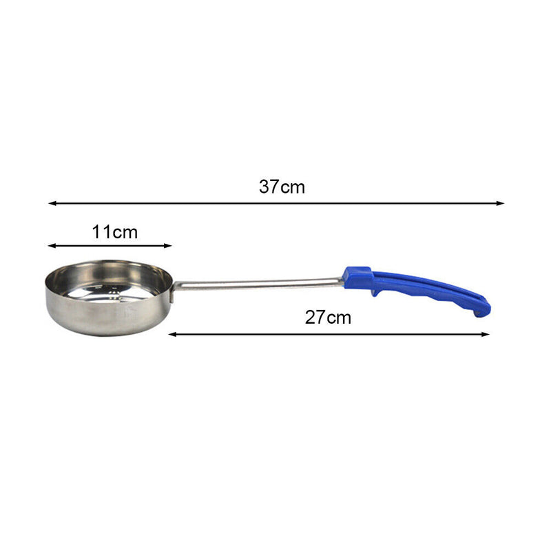 Pizza Spread Sauce Ladle Flat Bottom Kitchen Cooking Spoon (Blue 8 Ounce)