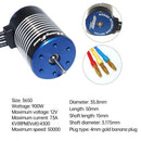 HOBBYFANS 3650 Waterproof Brushless Motor 60A ESC for 1/10 RC Cars (4300KV)