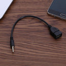 3.5mm Male to USB 2.0 Female Car AUX Stereo Audio Adapter Cable