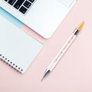 Dual Heads Dotting Wax Pen Point Drill Picker Nail Art Stud Dotter (Yellow)