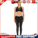 Women Yoga Set 2pcs Casual Vest Leggings Fitness Sportswear Suit (Black M)