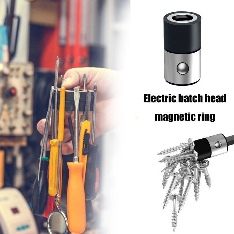 Magnetic Ring Screwdriver Bits Holder Anti-Corrosion Magnetizer (Black)