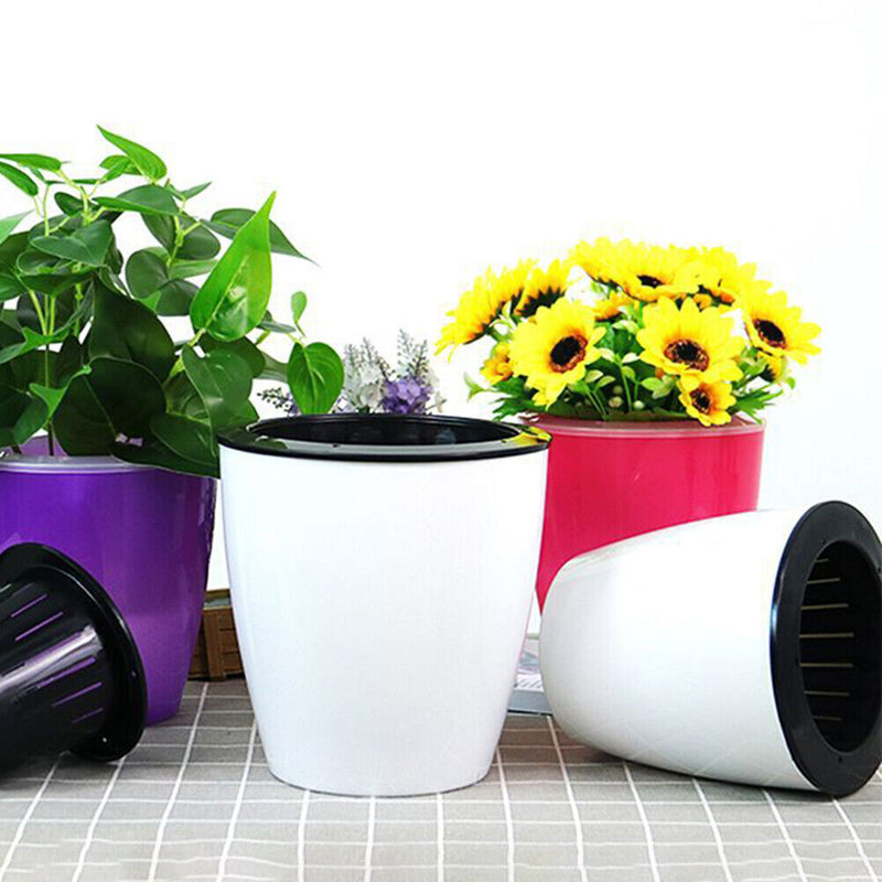 Automatic Water Absorbing Flower Pot Succulent Bonsai Container Tray (D) Newly