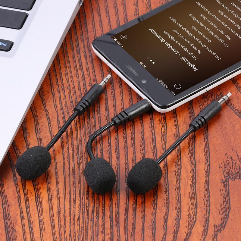 3pcs Mini 3.5mm Jack Flexible Capacitance Microphone Mic for Phone Laptop Newly
