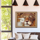 Lamb and Lion Oil Paint By Numbers Kit DIY Acrylic Painting Wall Picture Cr