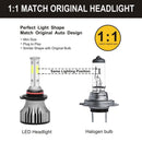 2pcs LED Car Headlamp Fog Lamp Bulbs 8000LM 6500K COB Bulbs for Auto Headlight