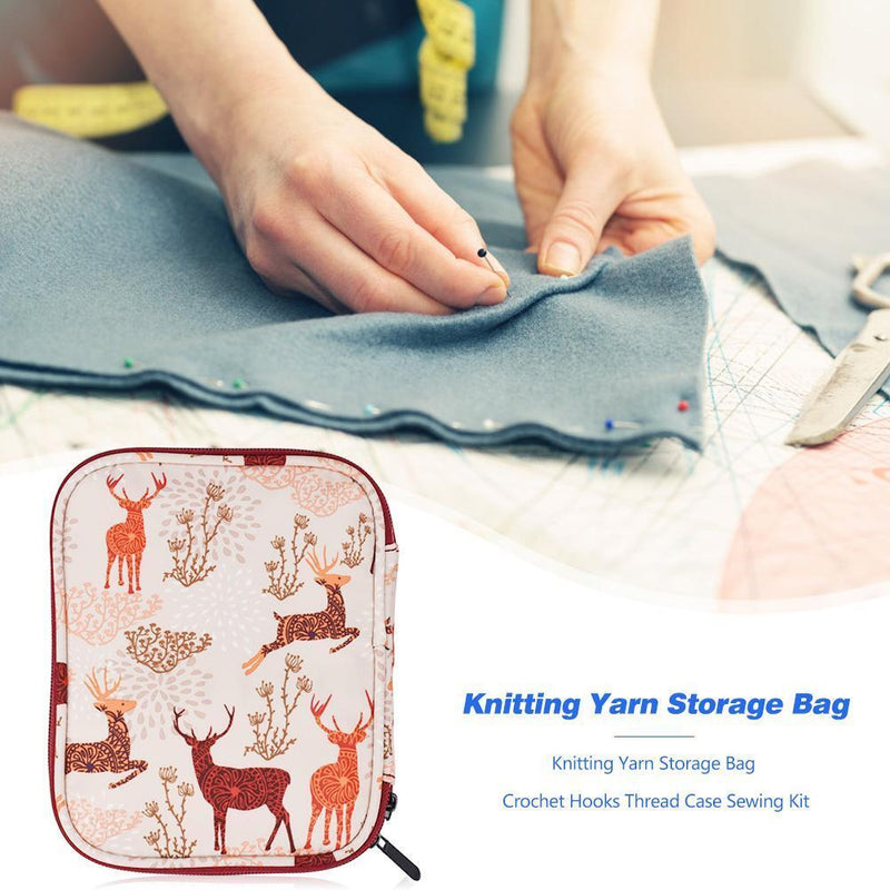 Knitting Yarn Storage Bag Case Crochet Hook Thread Organizer Holder Sewing