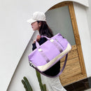 Fashion Women Waterproof Shoulder Bag Oxford Cloth Fitness Suitcase Handbags