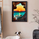 DIY Kit 5D Diamond Painting Sunset by The Sea Full Round Drill Drawing Ornaments