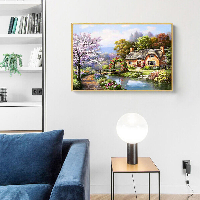 Village 5D Full Square Drill DIY Diamond Painting Scenery Rhinestone Picture Art