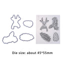 Silicone Stamp + Cutting Dies Stencil Frame Scrapbook Christmas