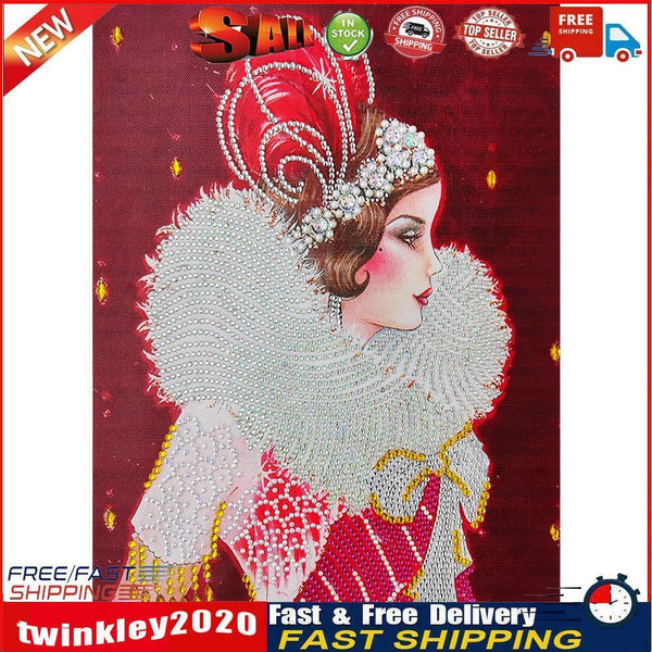 DIY Part Drill Special-shaped Diamond Painting Elegant Lady Mosaic (Y030) Newly