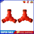 2pcs Y Type Tape Connector Quick Adapter Garden Hose Irrigation (Orange)