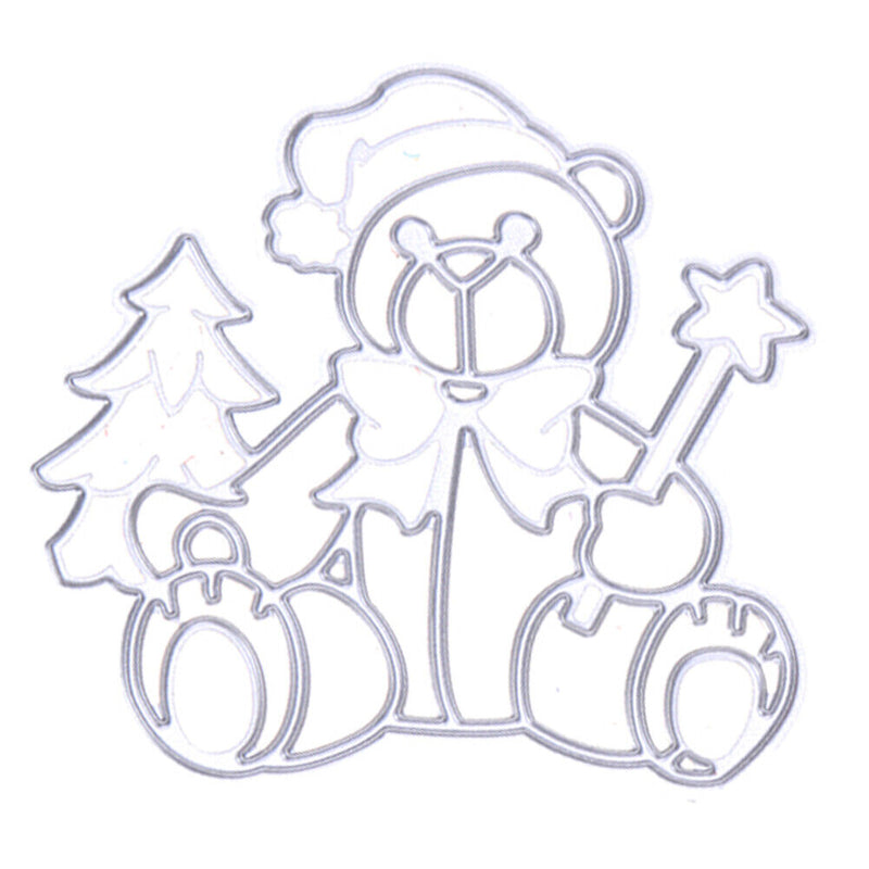 Gift Bear Cutting Dies Stencils Scrapbook Embossing DIY Craft Album Card-17