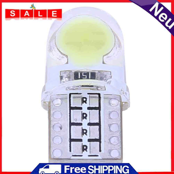 10pcs 12V T10 W5W Bulb White LED Lamp COB Silicone Bowl Car Turn Side Lamp