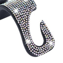 2PCS Shiny Bling Rhinestone Crystal Car Back Seat Hooks Bag Grocery Holder