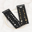Girls Simple Small Earrings Set Geometric Stud Earrings Tiny Ear Studs Mixed