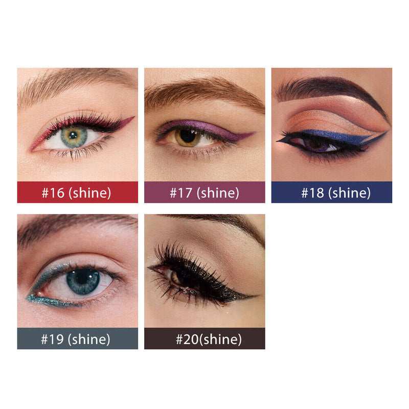 20pcs Colorful Eyeliner Gel Quick Dry Long Lasting Eyes Makeup Waterproof Sets