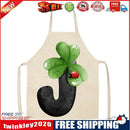 Cartoon J Print Apron Linen Waterproof Cooking Bibs Chef Pinafore (68X55CM)