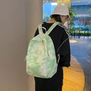 Tie Dye Backpack Casual Daypack Travel Gradient Color Nylon Rucksack for College