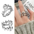 Guides Finger Wear Opening Fish Bone Shape Sewing Crochet Loop Knitting Ring