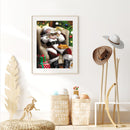 Full Embroidery Santa Claus Cross Stitch Kits 11CT Stamped DIY Canvas Craft Gift