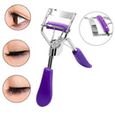 Colorful Eyelash Curler Tweezers Big Eye Curling  Clip with Comb Makeup Tool
