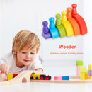 1 Set Rainbow Arch Building Block Toys Puzzle Stacking Brick for Children