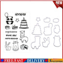 Birthday Silicone Clear Stamp+Metal Cutting Die Stencil DIY Scrapbook Decor