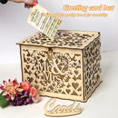 Wooden Wedding Sign In Box Exquisite Wedding Card Box Party Favor Decoration