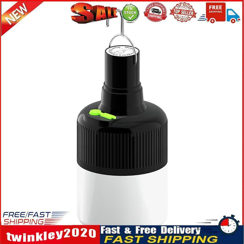 Portable LED Camping Hanging Bulb w/ Hook USB Rechargeable Emergency Light Newly