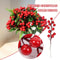 Artificial Red Bird Berry Spray Stem Of Berries Autumn Christmas Decor Xmas.