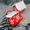 10Pcs/Set Red Christmas Candy Box House Shape Papers Cookie Packing Containers#