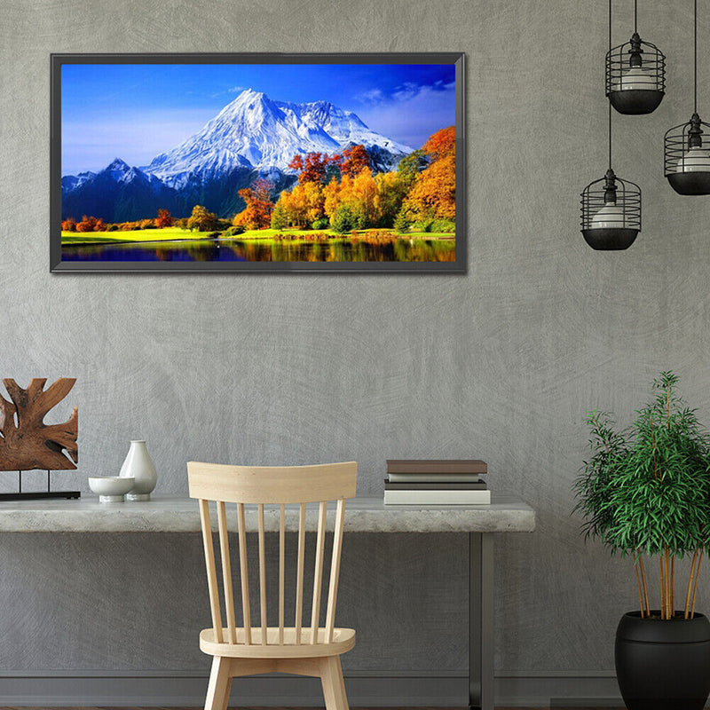 Diamond Painting Snow Mountain Lake Full Round Drill Picture of Rhinestone