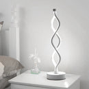 Spiral Wave LED Table Lamp Modern Desktop Decorative Lamps (EU Cool White) Newly