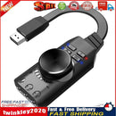 GS3 7.1 Channel Sound Card Adapter External USB Audio 3.5mm Headset for PC Newly