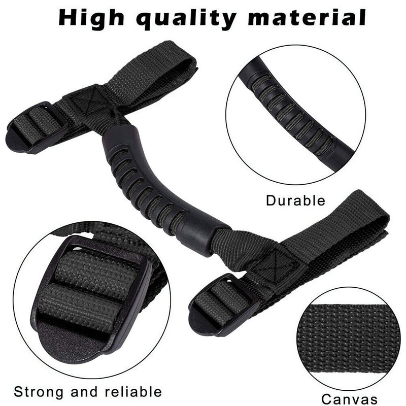 4pcs Car Roll Bar Grab for Jeep Wrangler TJ CJ YJ JK JL 1955-2021 (Black) Newly