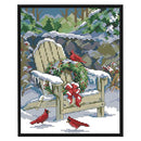Partial Embroidery 11CT Xmas Snow Scene DIY Stamped Kit Cross Stitch Craft