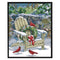 Partial Embroidery 11CT Xmas Snow Scene DIY Stamped Kit Cross Stitch Craft