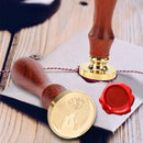 Moon Star Pattern Wax Seal Fire Painting Stamp for Scrapbook Envelope Gift Cards