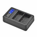 BP-511/511A LCD Display 2A Dual Port USB Battery Charger for Canon Camera